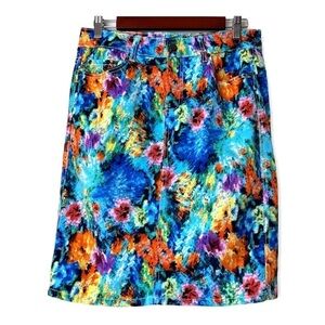 Workshop Andrea Jovine Multicolored Jean Skirt. Size 6